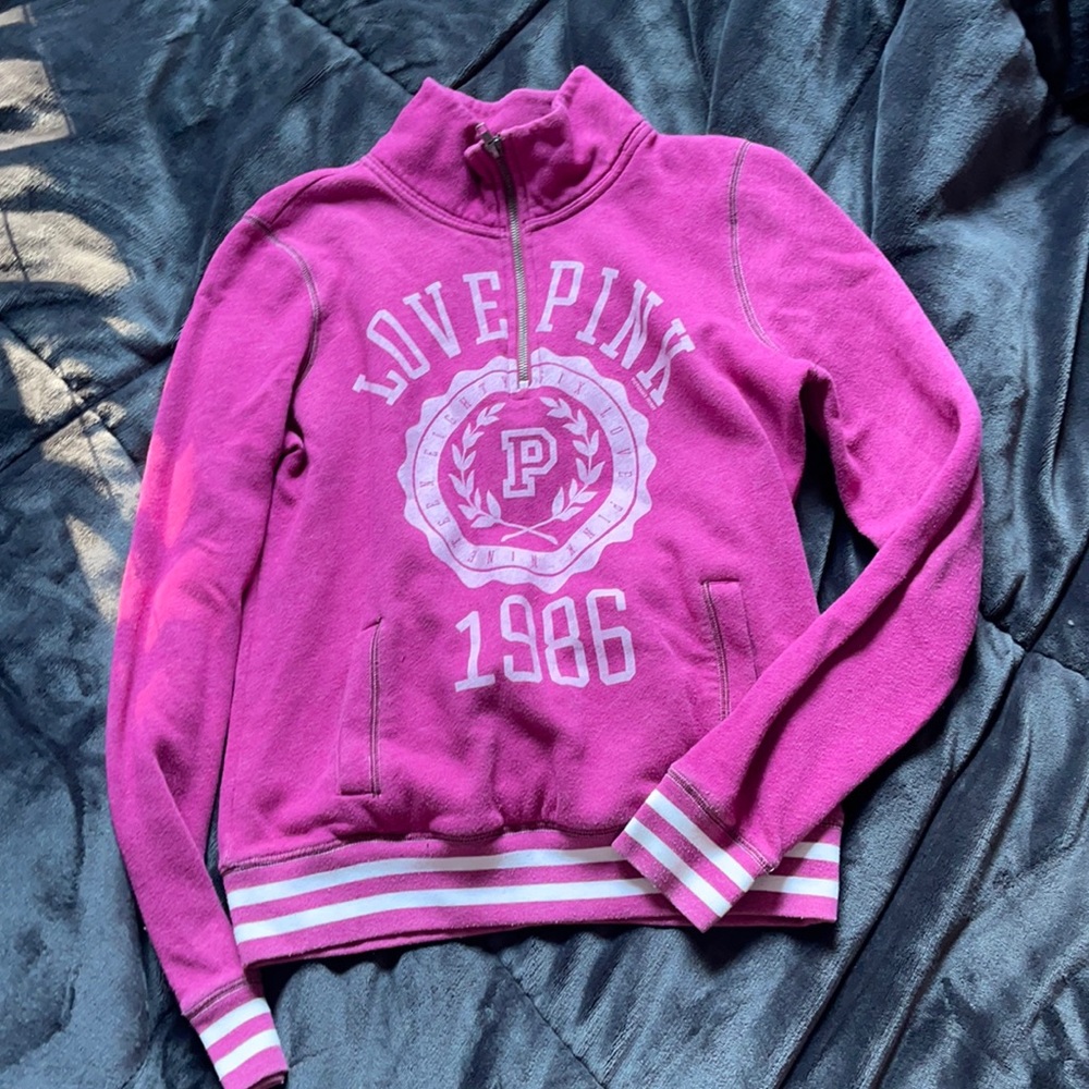 Victoria secret sweatshirt/ crewneck half zip
